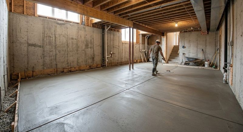 Basement Concrete Installation in Kalamazoo County, MI