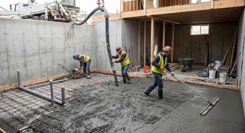 Basement Concrete Installation in Plainwell, MI