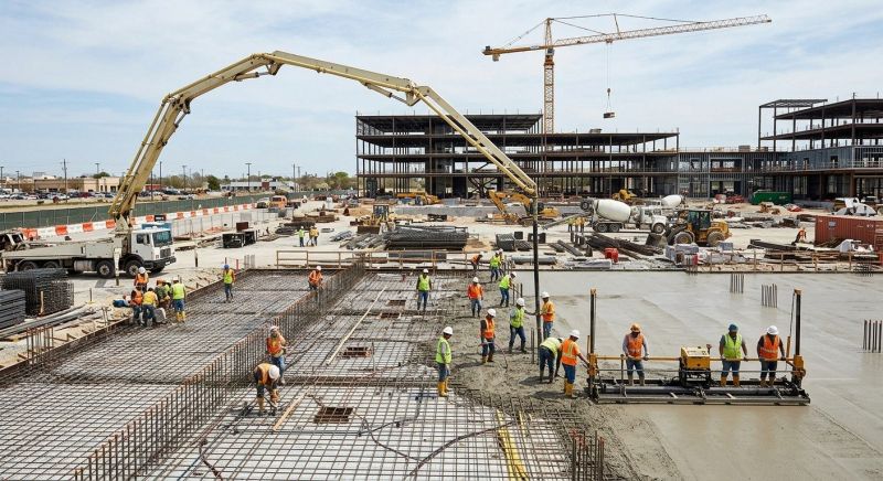 Commercial Slab Construction in Colon, MI