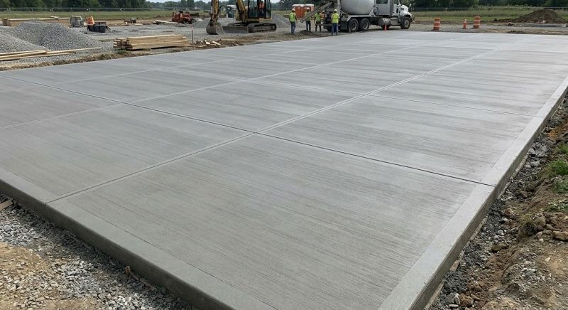 Commercial Slab Installation in Colon, MI