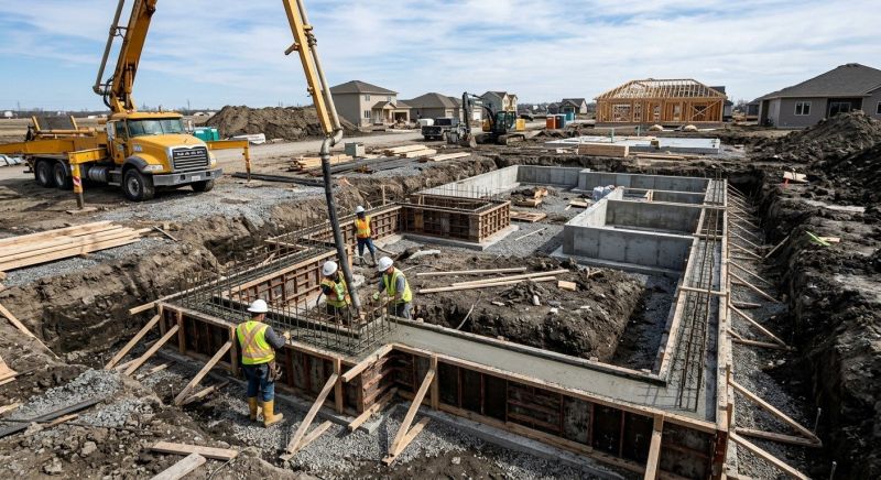 Concrete Foundation Installation in Colon, MI