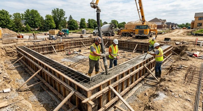 Foundation Wall Pouring in Mendon, MI